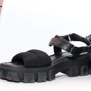 Black chunky sandals
